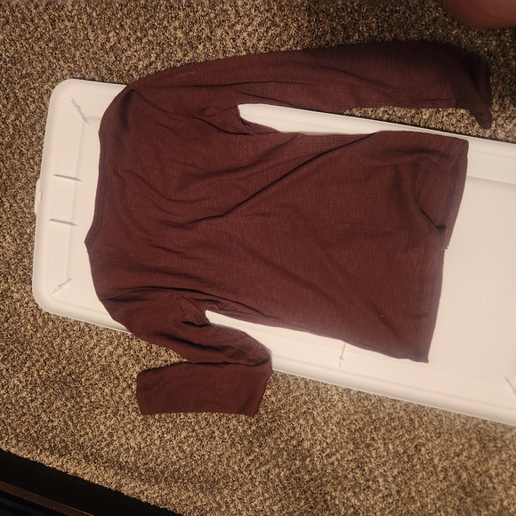Women's Long Sleeve Top - Maroon - Picture 3 of 3